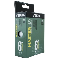 Мячи Stiga 1* Master Plastic ABS x6 White 1111-2410-06