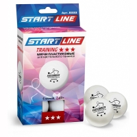 Мячи Start Line 3* Training 40+ Plastic x6 White 8333