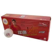 Мячи Double Fish 3* V40+ ITTF Plastic ABS x10 White V111F1