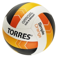 Мяч для волейбола TORRES Simple Orange White/Orange V32125