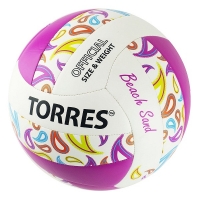 Мяч для пляжного волейбола TORRES Beach Sand Pink White/Pink V32085B