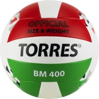 Мяч для волейбола TORRES BM400 White/Red/Green V32015