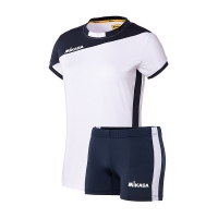 Комплект Mikasa Kit W T-shirt+Shorts White/Navy MT375-023