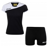 Комплект Mikasa Kit W T-shirt+Shorts Black/White MT376-046