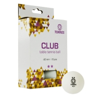 Мячи TORRES 2* Club 40+ Plastic x6 White TT21014
