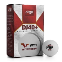 Мячи DHS 3* ITTF WTT 40+ Plastic x6 White DJ40+