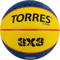 Мяч для баскетбола TORRES 3х3 Outdoor PU Yellow B32234