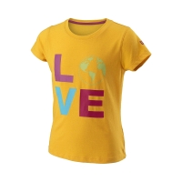 Футболка Wilson T-shirt JG Love Earth Tech Tee Yellow WRA808002