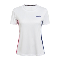 Футболка Diadora T-shirt W L. SS White/Blue/Red 102.179119-20002