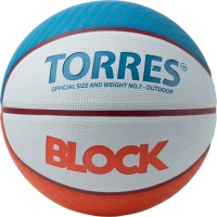 Мяч для баскетбола TORRES Block Blue/Orange B02316