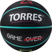 Мяч для баскетбола TORRES Game Over Black B02311